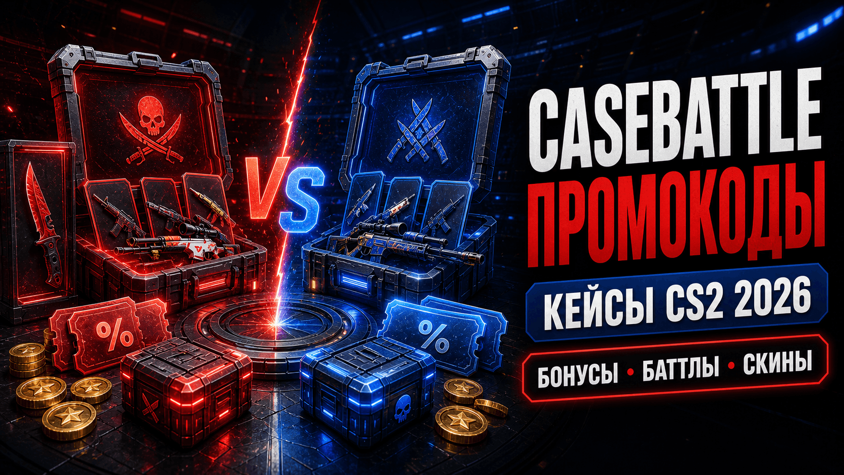 CASEBATTLE промокоды 2026: бесплатные кейсы, бонусы и баттлы CS2