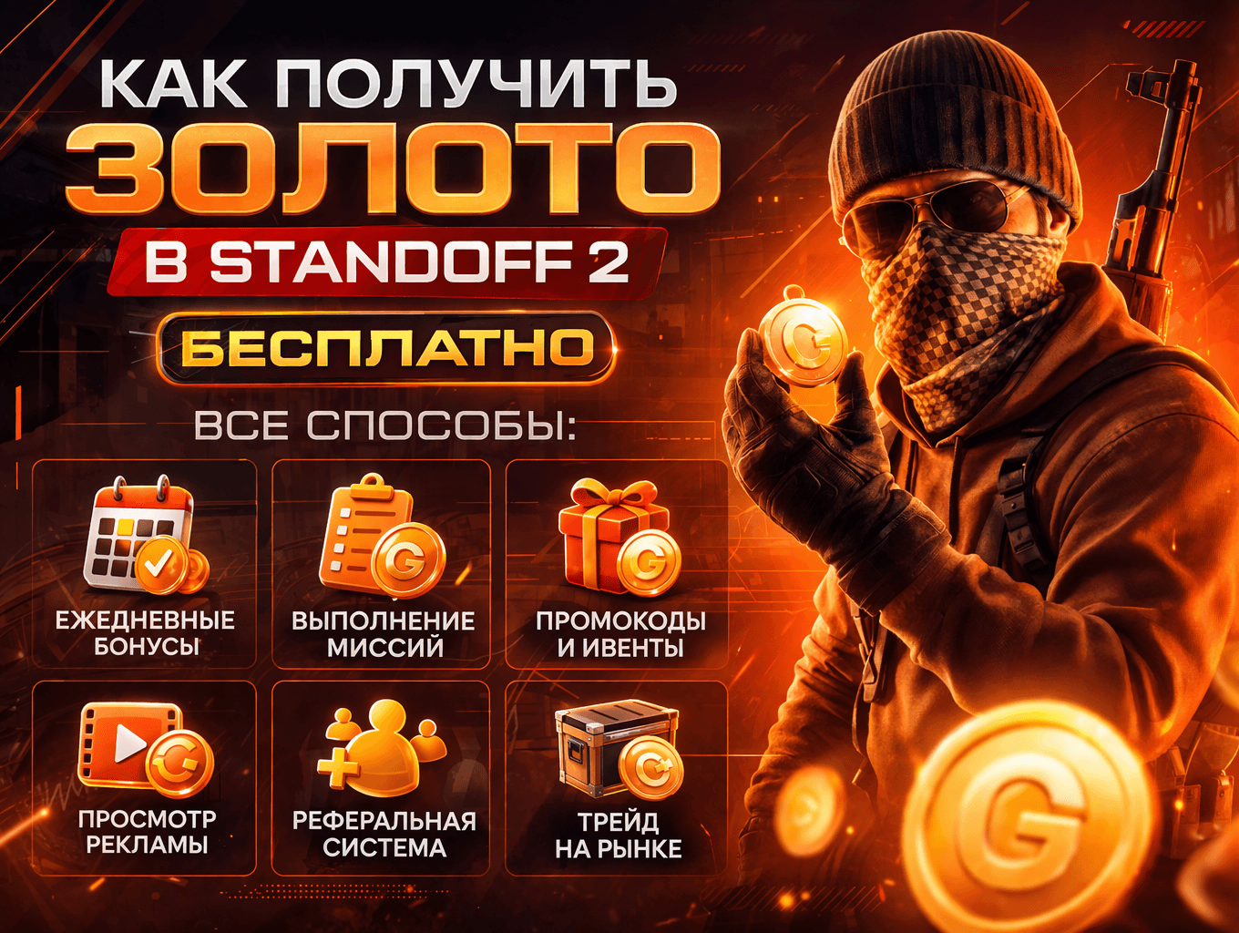 Как получить золото в Standoff 2 бесплатно: все легальные способы в 2026 году