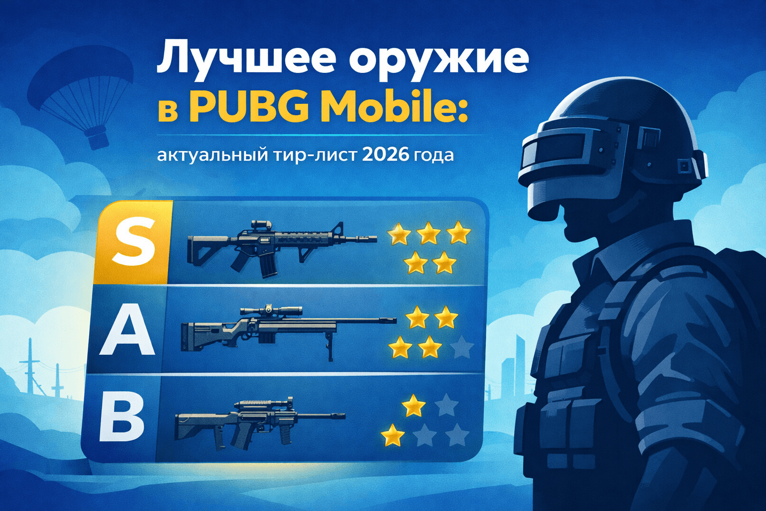 Лучшее оружие в PUBG Mobile: актуальный тир-лист 2026 года