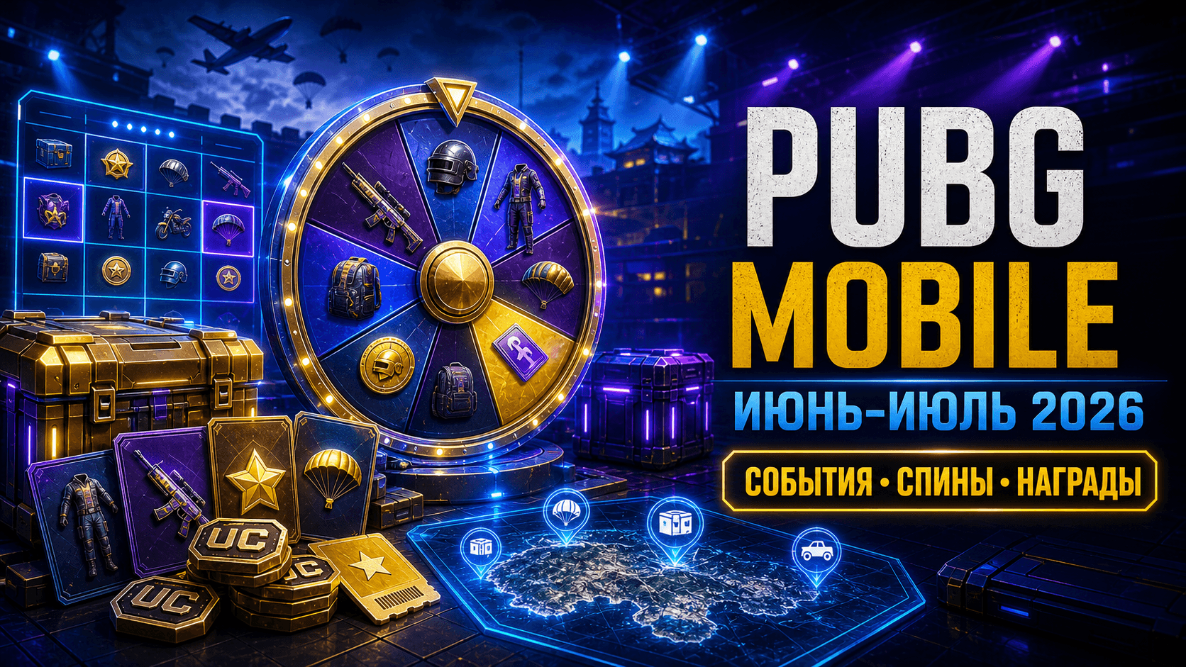 PUBG Mobile июнь-июль 2026: все события, спины и награды