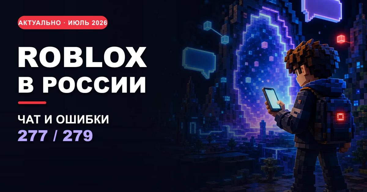 Roblox в России в 2026: работает ли без VPN, чат и ошибки 277/279