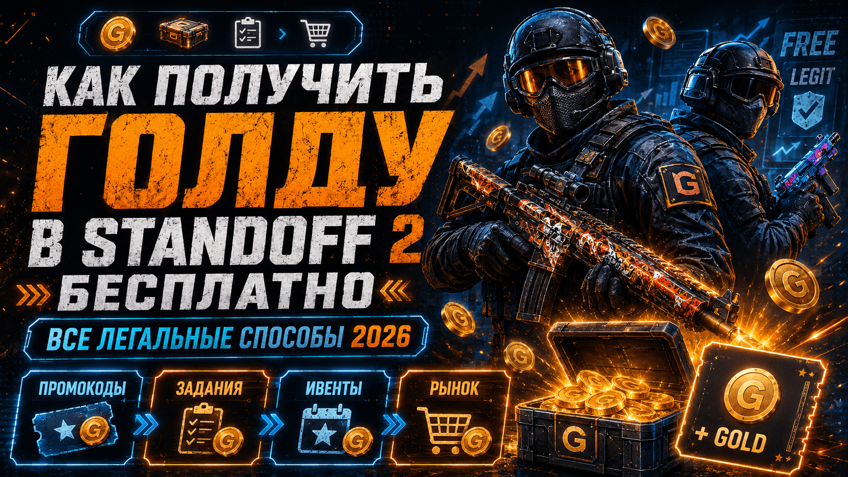 Как получить голду в Standoff 2 бесплатно — все легальные способы 2026