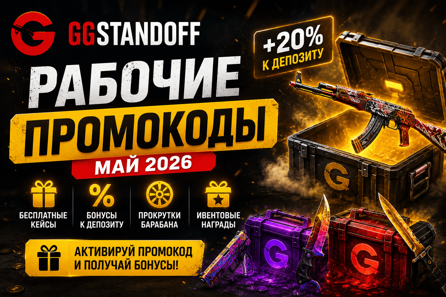 Рабочие промокоды GGSTANDOFF — май 2026